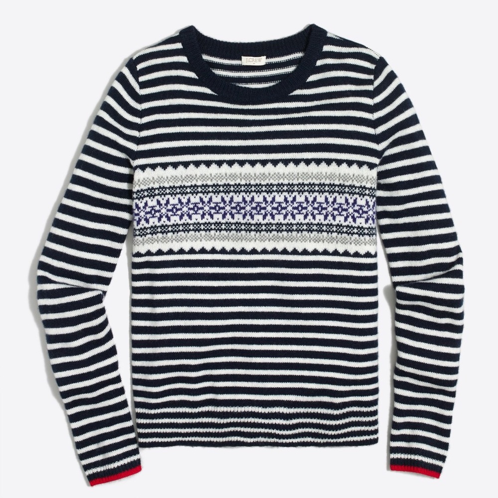 striped fair isle sweater > j.crew